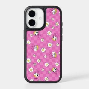 Daisy Duck Pink Checker Floral Pattern iPhone 17 Case