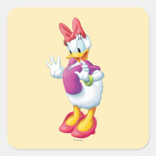 Daisy Duck Surprised Square Sticker