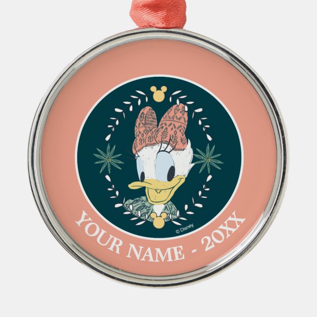 Daisy Duck | You Make Me Wander Add Your Name Metal Ornament (Front)