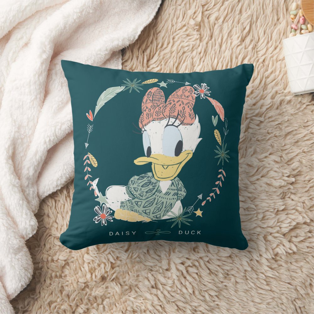 Daisy Duck Disney Throw Pillow, Disney Fan Gift, Disney Decor
