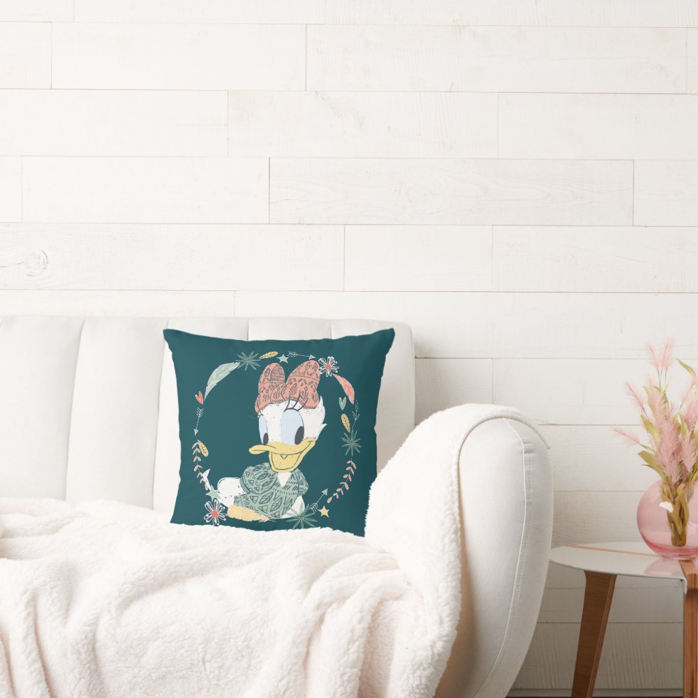 Daisy Duck Disney Throw Pillow, Disney Fan Gift, Disney Decor