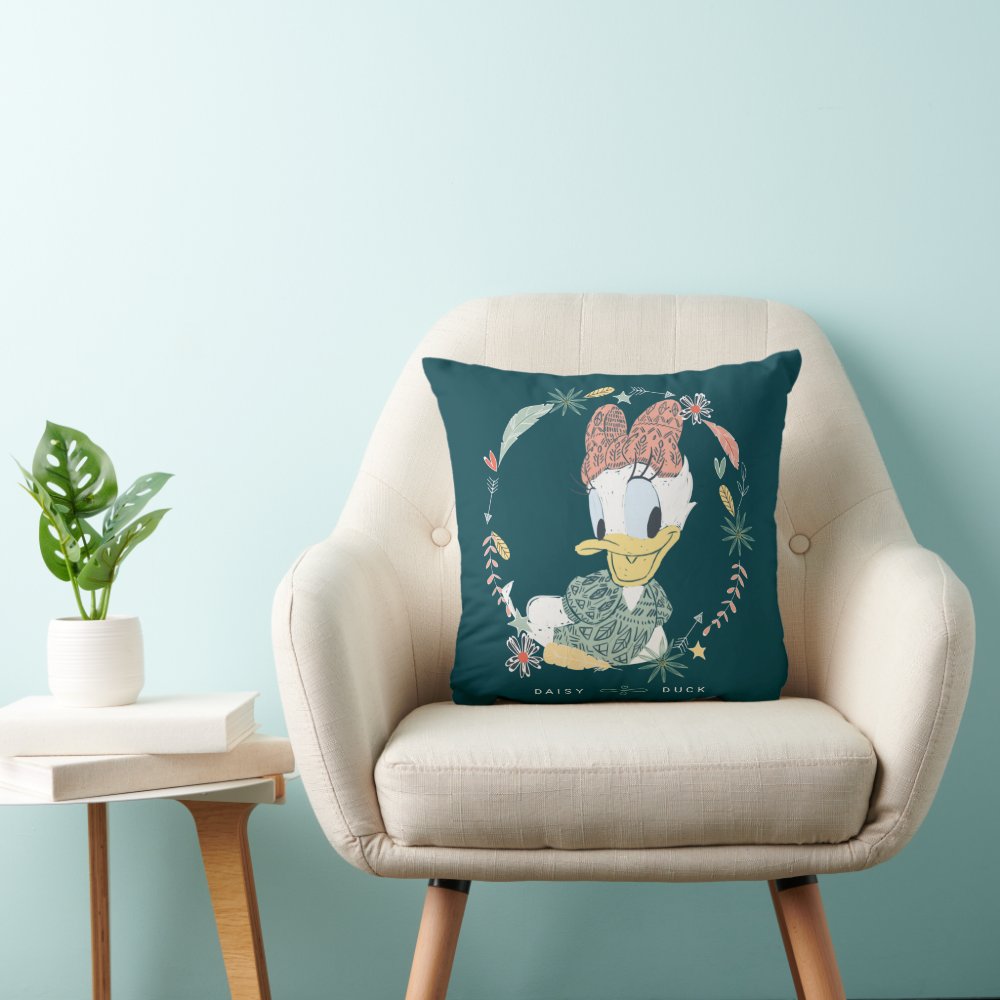 Daisy Duck Disney Throw Pillow, Disney Fan Gift, Disney Decor