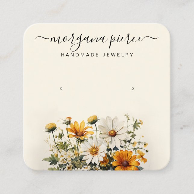 Daisy Earring Product Display Card (Front)