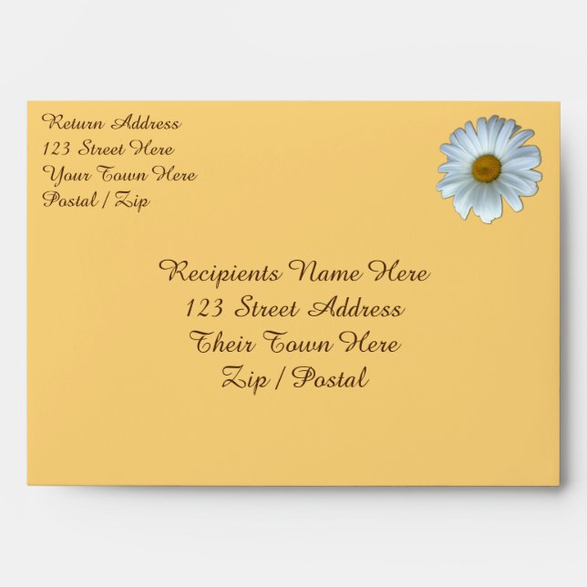 Daisy Envelopes Personalize Daisies Envelopes (Front)