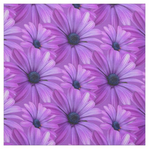 Daisy Fabric Purple Daisy Fabric Cotton or Poly