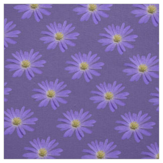 Daisy Fabric Purple Daisy Fabric Cotton or Poly