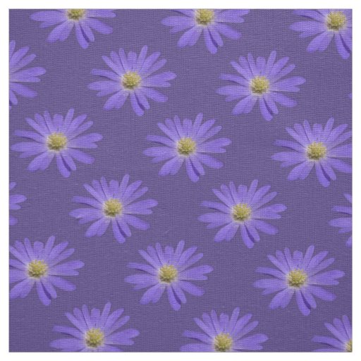 Daisy Fabric Purple Daisy Fabric Cotton or Poly
