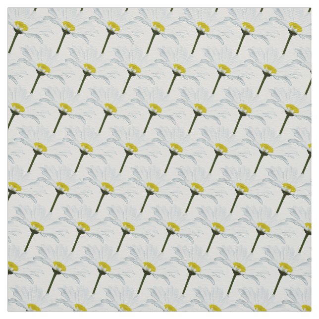 Daisy Fabric Purple Daisy Linen Cotton or Poly  (Swatch)