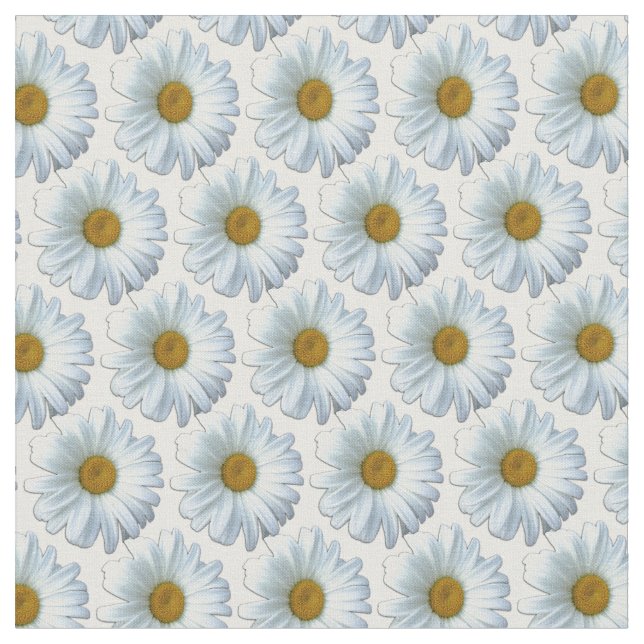 Daisy Fabric Yellow Daisy Fabric Cotton or Poly (Close Up)