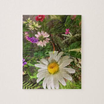 Daisy Field Flowers Jigsaw Puzzle by logodiane at Zazzle