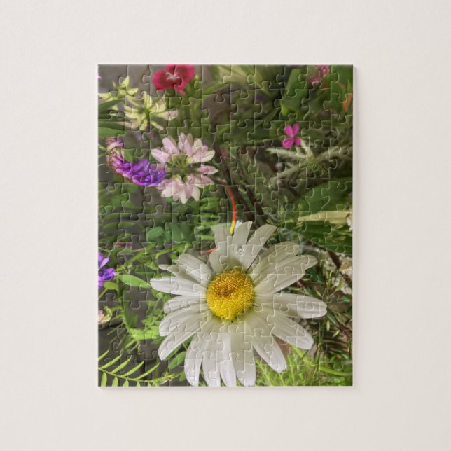Daisy Field Flowers Jigsaw Puzzle (Vertical)