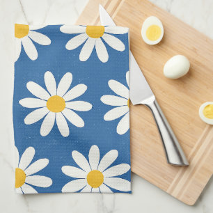 Daisy Field in Blue Kitchen Towel