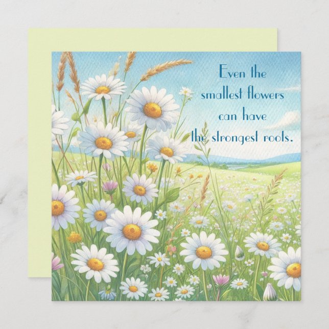Daisy Field & Quote Card	 (Front/Back)