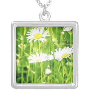 Daisy Field Silver Plated Necklace