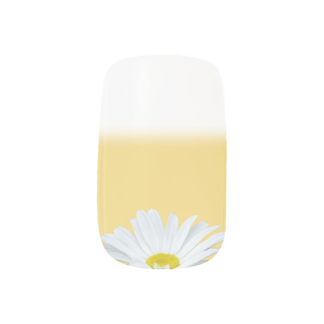 Daisy Fingernails White Wildflower Nail Art Decal (Right Thumb)