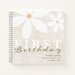 Daisy First Birthday Themed Party Guest Book