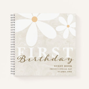Daisy First Birthday Themed Party Guest Book