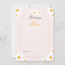 Daisy Floral 1st Girl Birthday Time Capsule Card
