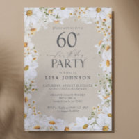 Daisy Floral 60th Birthday Party Vintage