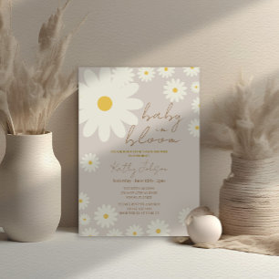 Daisy Floral Baby in Bloom Shower Invitation