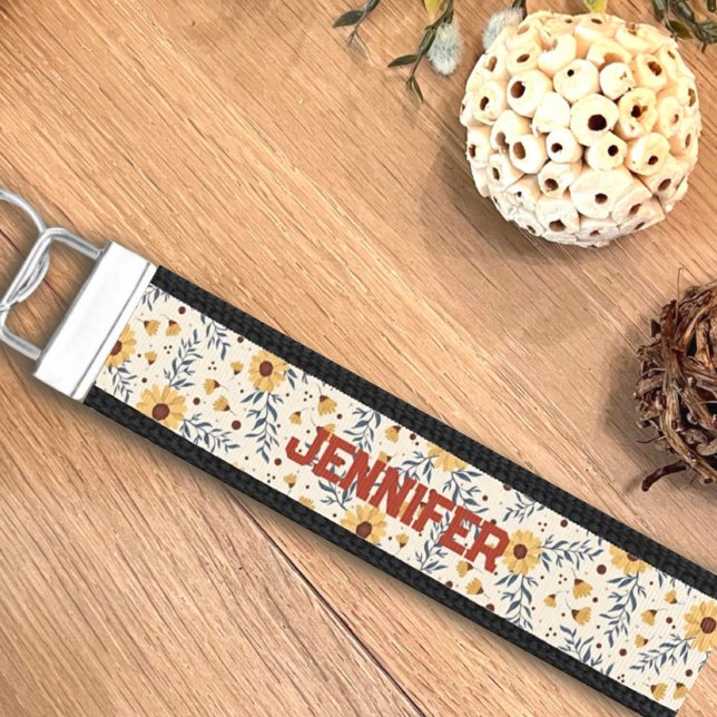 Daisy Floral Customizable Inspirivity  Wrist Keychain (Creator Uploaded)