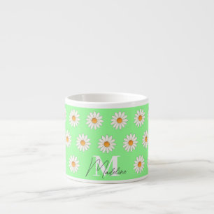 Daisy Floral Espresso Mug – Cute Mini Coffee Cup