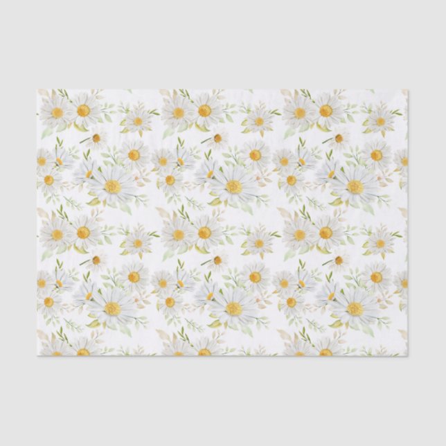 Daisy Floral Flowers Tissue Paper (Front)