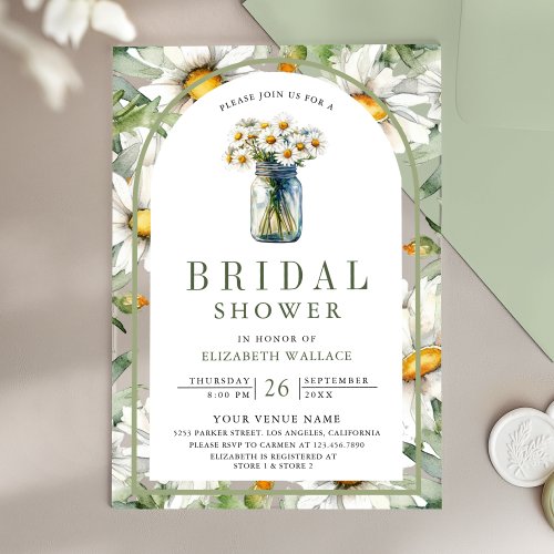 Daisy Floral Mason Jar Bridal Shower