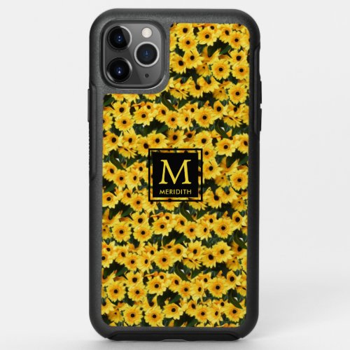 Daisy Floral Monogram Girly OtterBox Symmetry iPhone 11 Pro Max Case