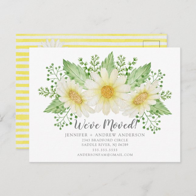 Daisy Floral Moving Announcement (Front/Back)