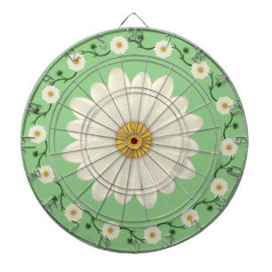Daisy Floral Pattern Dart Board