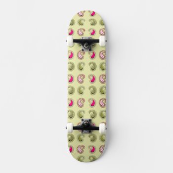 Daisy Floral Pattern Skateboard Deck by OneStopGiftShop at Zazzle