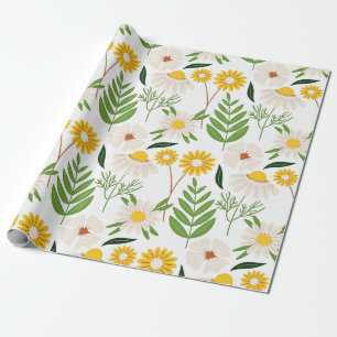 Daisy Floral Pattern Wrapping Paper