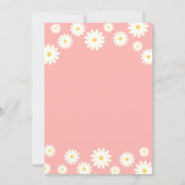 Daisy Floral Pink Bohemian Baby Shower  Invitation (Back)