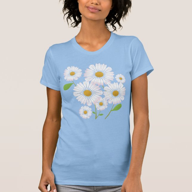Daisy floral print woman tshirt gify (Front)