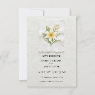Daisy Floral Wedding Save The Date