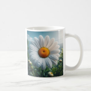 Daisy Floral White Coffee Mug