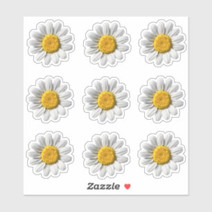 Daisy Floral White Flower Blossom Sticker