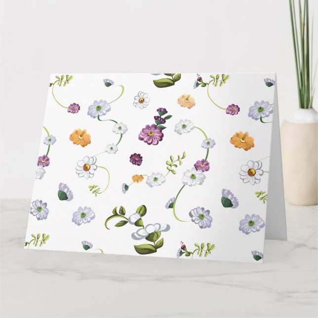 Daisy flower 2 thank you card (Front)