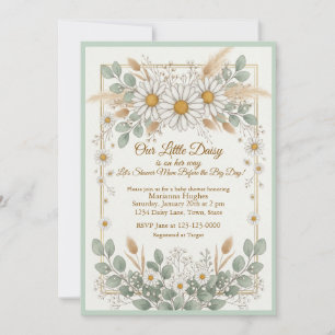 Daisy Flower a daisy on the way baby  Invitation