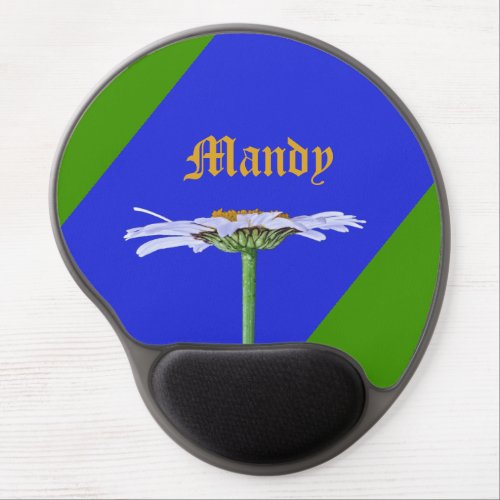 Daisy Flower and Spring Green Custom Gel Mouse Pad