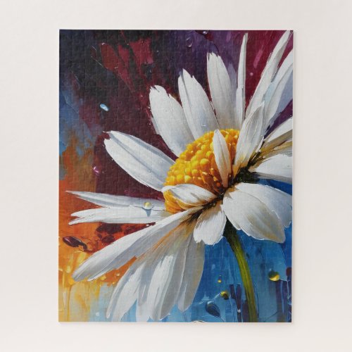 Daisy flower art jigsaw puzzle