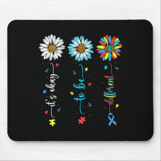Daisy Flower Autism Awareness Its Ok To Be Differe Mouse Pad