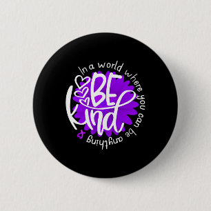 Daisy Flower Be Kind Purple Overdose Awareness Kin Button