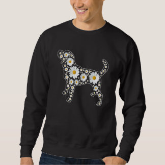 Daisy Flower Beagle Dog  Beagle Mom Dad Sweatshirt