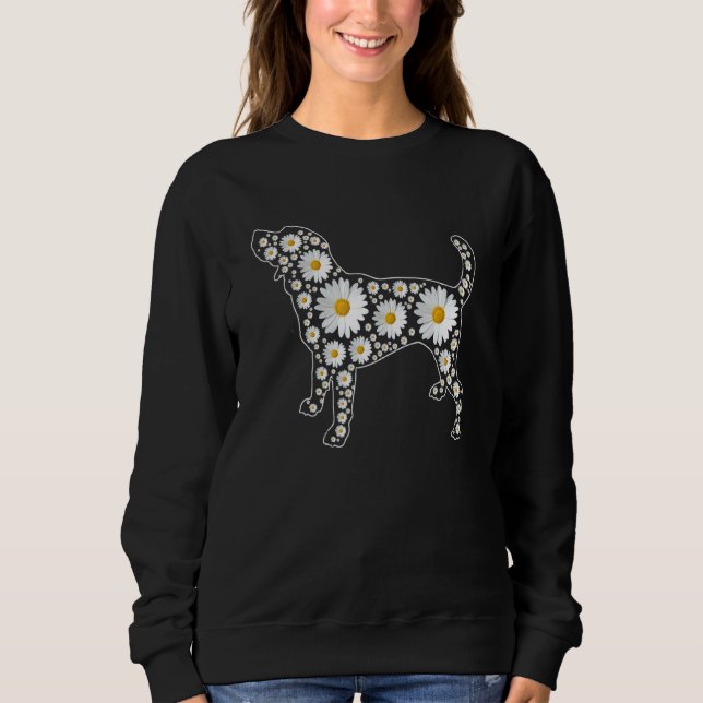 Daisy Flower Beagle Dog  Beagle Mom Dad Sweatshirt (Front)