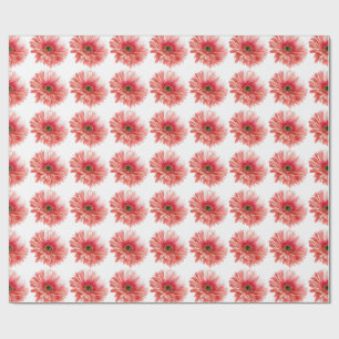 DAISY FLOWER beautiful watercolor daisies pink Wrapping Paper