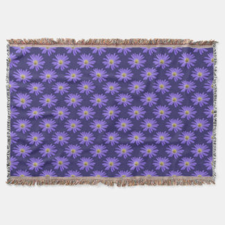 Daisy Flower Blanket Purple Daisies Throw Blanket