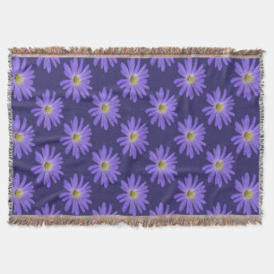 Daisy Flower Blanket Purple Daisies Throw Blanket