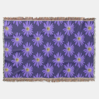 Daisy Flower Blanket Purple Daisies Throw Blanket